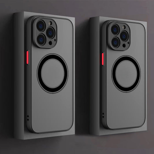 Luxury Armor Case - Sleek Matte Finish, Advanced Magnetic Wireless Charging, Ultra Shockproof Protection - Universally Compatible with iPhone 11, 12, 13, 14, and 15 Series, Including Pro Max, Mini, Plus, XS Max, and XR Models