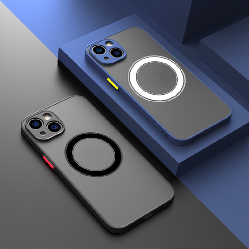 Luxury Armor Case - Sleek Matte Finish, Advanced Magnetic Wireless Charging, Ultra Shockproof Protection - Universally Compatible with iPhone 11, 12, 13, 14, and 15 Series, Including Pro Max, Mini, Plus, XS Max, and XR Models