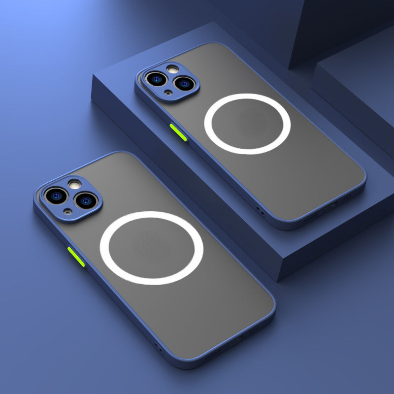 Luxury Armor Case - Sleek Matte Finish, Advanced Magnetic Wireless Charging, Ultra Shockproof Protection - Universally Compatible with iPhone 11, 12, 13, 14, and 15 Series, Including Pro Max, Mini, Plus, XS Max, and XR Models