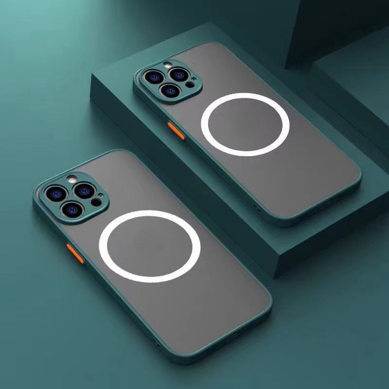 Luxury Armor Case - Sleek Matte Finish, Advanced Magnetic Wireless Charging, Ultra Shockproof Protection - Universally Compatible with iPhone 11, 12, 13, 14, and 15 Series, Including Pro Max, Mini, Plus, XS Max, and XR Models