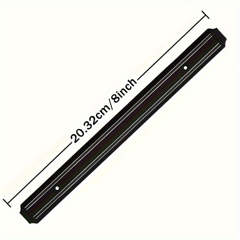 [Magnetic Knife Strip] PUKAMAM 1pc Magnetic Knife Storage Strip | Wall-Mounted No-Drill Space-Saving Holder for 6 Knives, Durable Plastic with Metallic Finish, Secure Grip & Easy Access Kitchen Organizer, Sleek Design