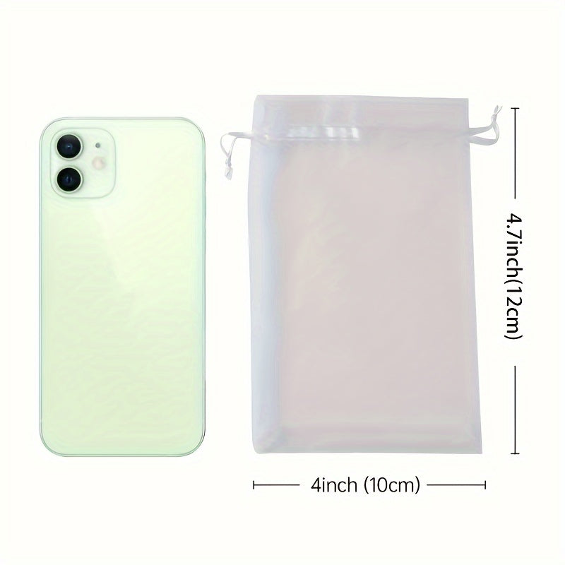 [Premium Organza Bags] Premium 10/30/50pcs 4"×4.7"(10cm×12cm) Organza Gift Bags | Sheer Gift Drawstring Pouch for Jewelry Party Wedding Favors, Small Business Supplies