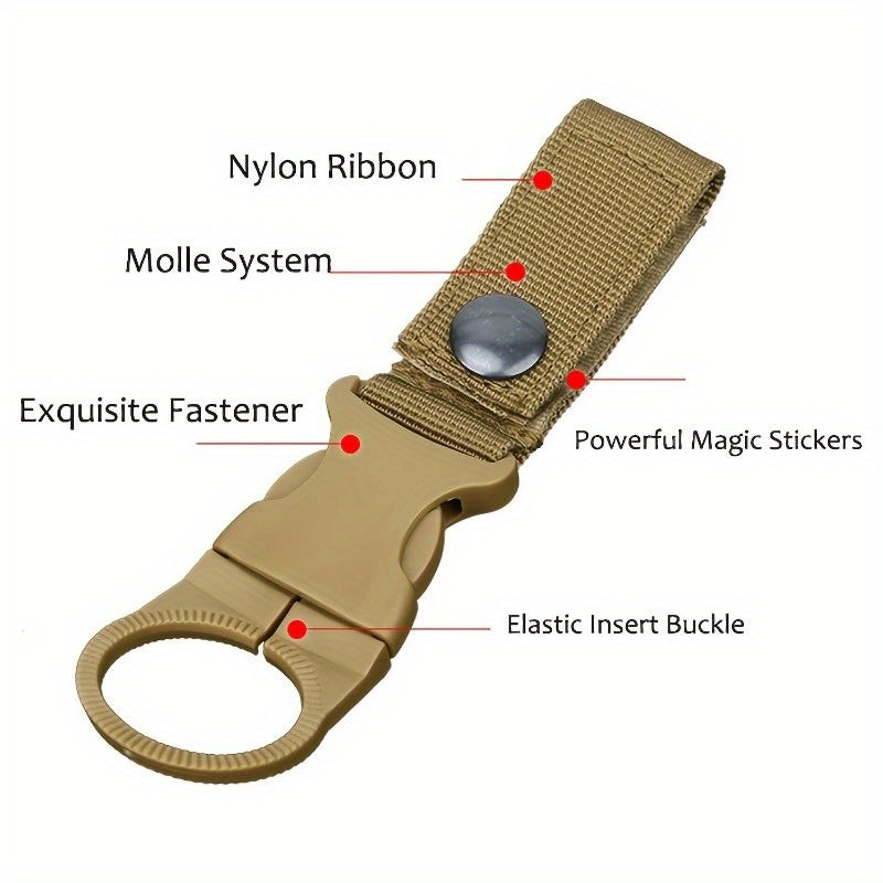 Portable Multi-Functional Hiking Tool - Outdoor Hanging Button, Bottle Clip for Camping, Travel