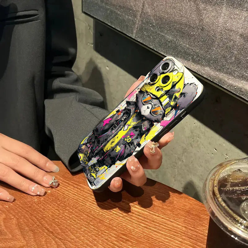 Compatible with iPhone 11/12/13/14/12 Pro Max/11 Pro/14 Pro/15/XS Max/X/XR/7/8/8 Plus Phones - Durable TPU Bear Graphic Protective Case with Shock-Absorbing Design - Unique Gift for Birthday, Girlfriend, Boyfriend
