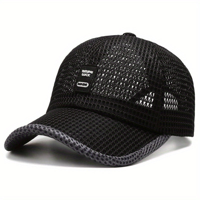 1/2pcs Men's Mesh Baseball Cap, Breathable Summer Caps, Dad Hat Outdoor Fishing Hats, Bone Gorras Snapback Trucker Cap, Women hat