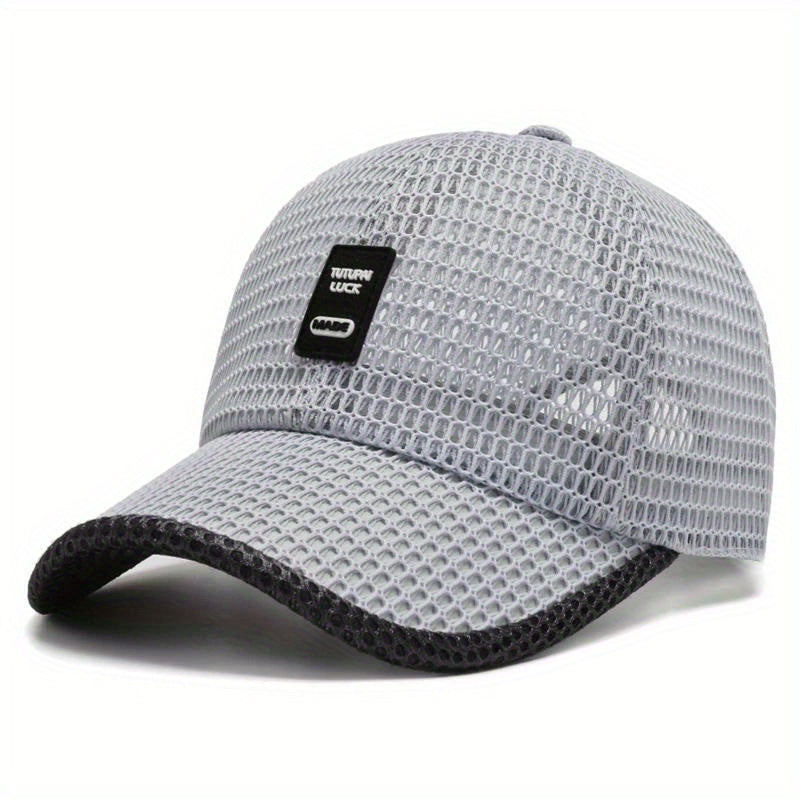 1/2pcs Men's Mesh Baseball Cap, Breathable Summer Caps, Dad Hat Outdoor Fishing Hats, Bone Gorras Snapback Trucker Cap, Women hat