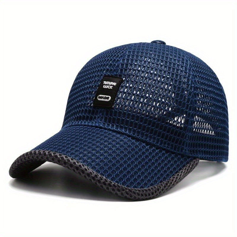 1/2pcs Men's Mesh Baseball Cap, Breathable Summer Caps, Dad Hat Outdoor Fishing Hats, Bone Gorras Snapback Trucker Cap, Women hat