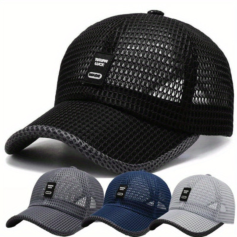 1/2pcs Men's Mesh Baseball Cap, Breathable Summer Caps, Dad Hat Outdoor Fishing Hats, Bone Gorras Snapback Trucker Cap, Women hat