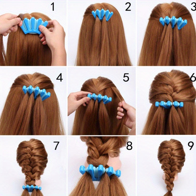 Hair Braiding Tool Weave Sponge Plait Hair Twist Hairstyling Braider DIY Accessories Five Finger Sponge Hair Curler Braid Hair Braider