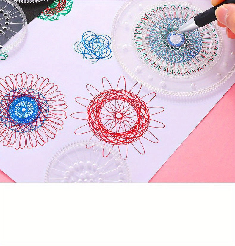 22pcs/set Multifunctional Geometric Drawing Ruler