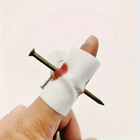 [Halloween Prank] 2-Pack Fake Blood Nail Through Finger Prank | Magic Trick Bandages for Party Gags, Jokes, and Halloween Fun, Suitable for Ages 14+
