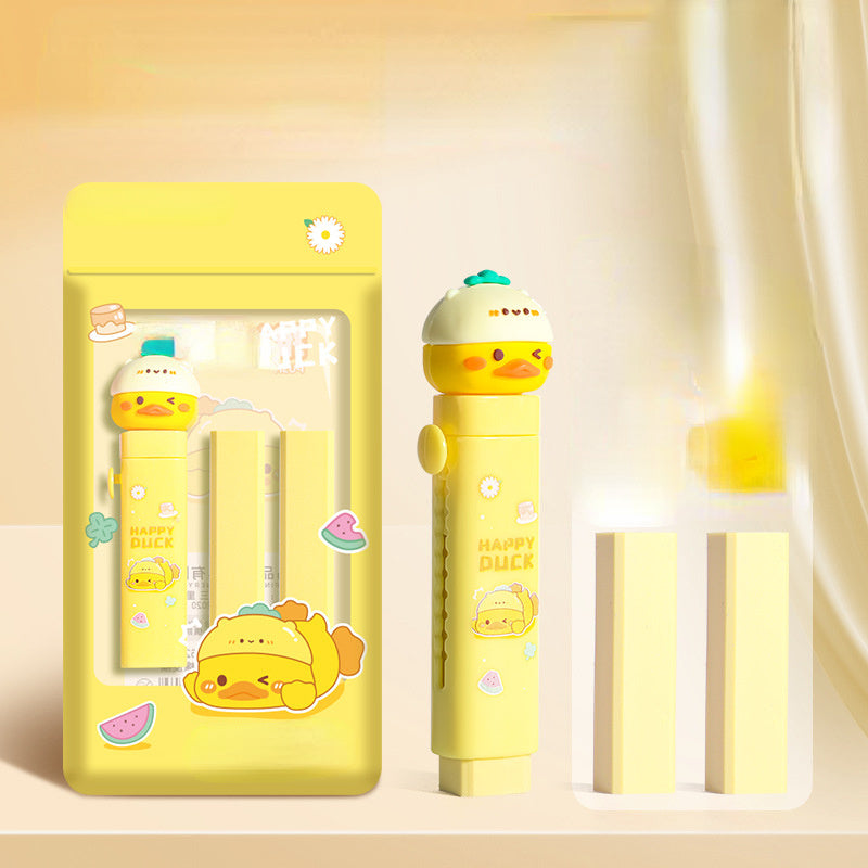 Pack of 2 Push-Pull Erasers Gift Stationery