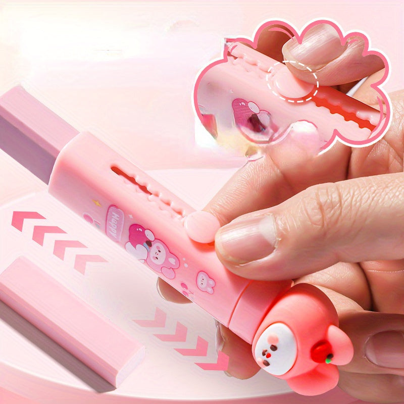 Pack of 2 Push-Pull Erasers Gift Stationery