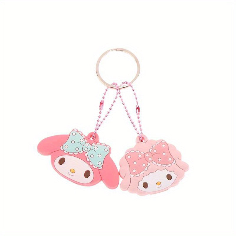 [Sanrio Kawaii Key Caps] Sanrio Key Protective Caps Set, Kawaii Silicone Key Cover, My Melody Hello Kitty Cinnamoroll Cartoon Character Shape, Portable Keychain | Bag Endorsement Key Chain Pendant Decoration, Holiday Birthday