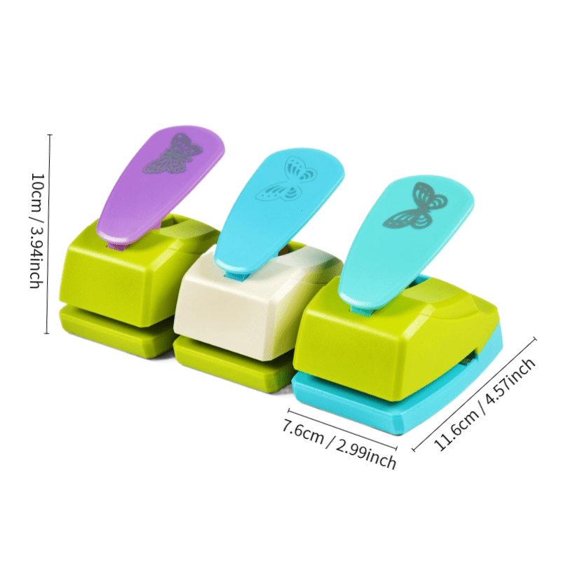 [1pc Butterfly Punch Cutter] 1pc Butterfly Pattern Punch Cutter, Random Color Plastic Crafting Tool for Scrapbooking, Card Making, and DIY Art Prints - No Battery Required