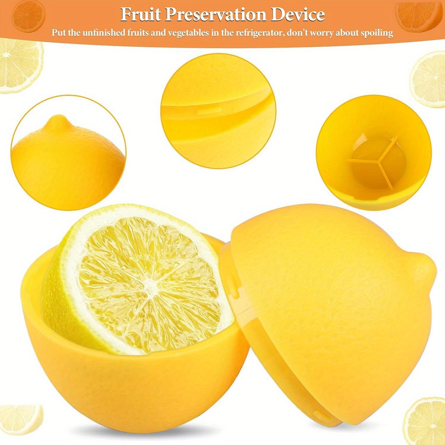 5pcs Fruit Shaped Food Savers – Reusable, Flip Top
