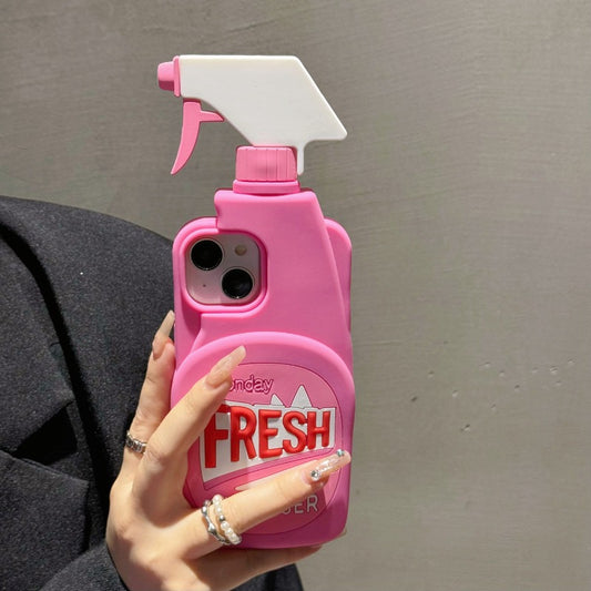 For Iphone 11 12 13 14 15 16 Pro/Promax Funny Spray Perfume Bottle Silicone Phone Case