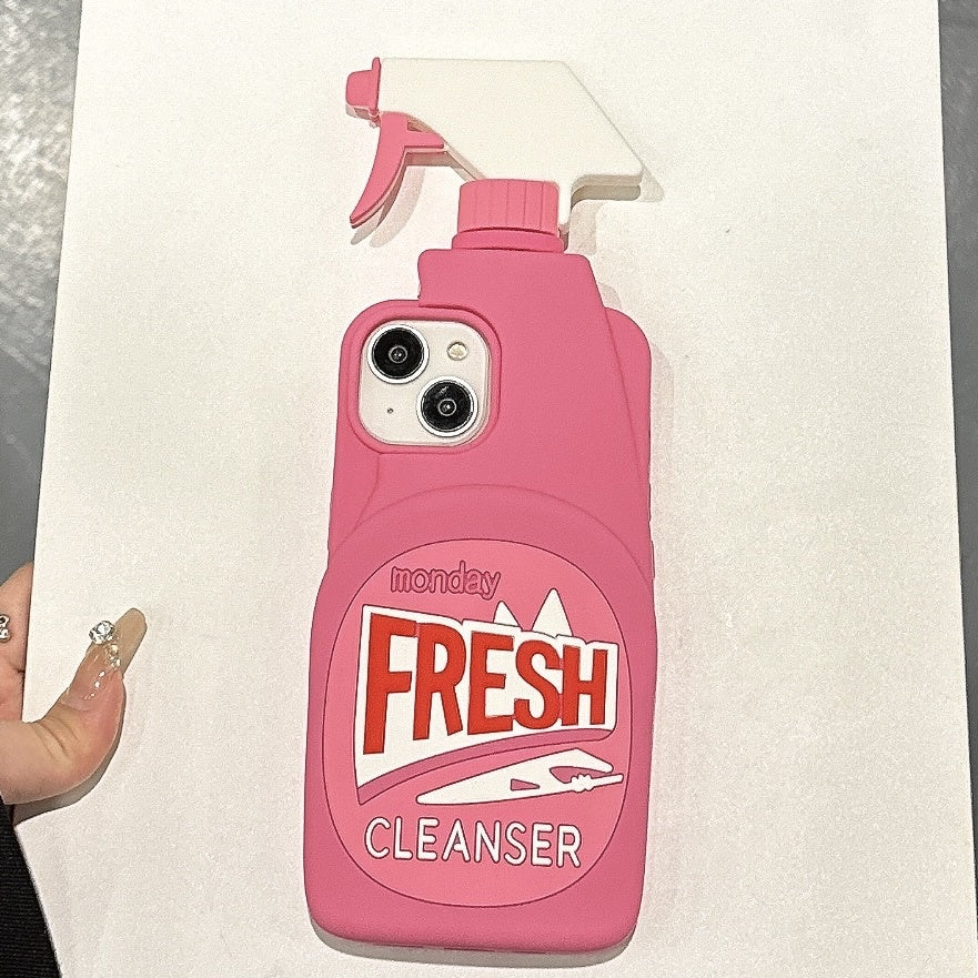 For Iphone 11 12 13 14 15 16 Pro/Promax Funny Spray Perfume Bottle Silicone Phone Case