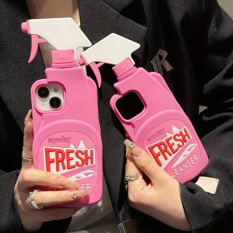 For Iphone 11 12 13 14 15 16 Pro/Promax Funny Spray Perfume Bottle Silicone Phone Case