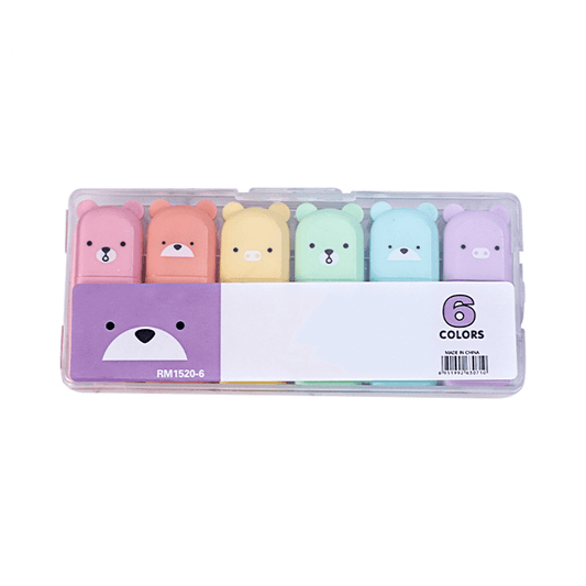 Adorable Mini Bear Highlighter, Colorful Marker Pen Set