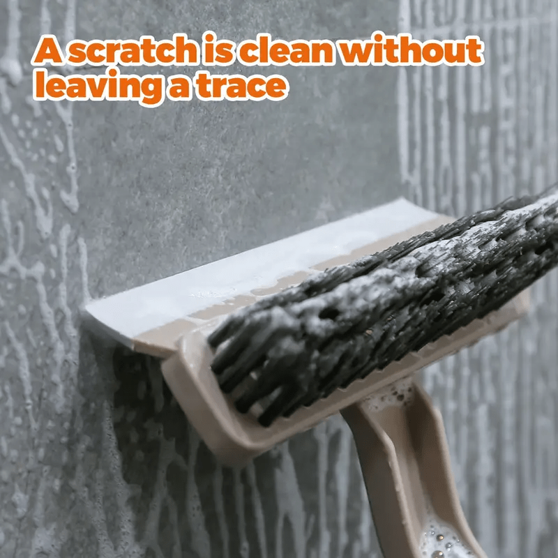 3-in-1 Multi-Purpose Tile Cleaning Brush - 360° Rotating Hard Bristle Scrubber, No Power Required, for Bathroom, Kitchen, Bedroom, Toilet, Car