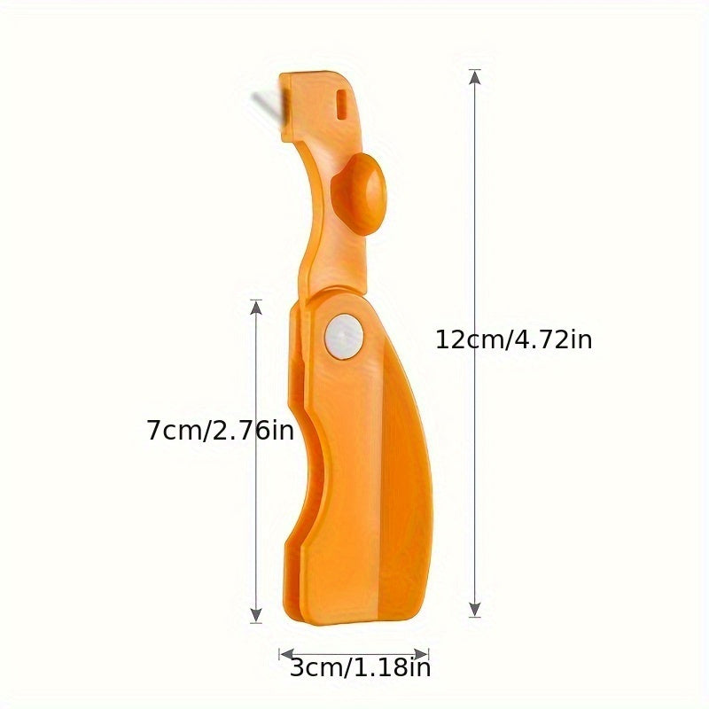 1/2 Stück Deluxe Klappbarer Orangen-Schäler - Einfach Zu Benutzen, Platzsparend, Kreatives Schneidewerkzeug Für Zitrusfrüchte, Gemüse Und Küchenutensilien - Kunststoff, Einfache Und Bequeme Gestaltung Für Zuhause Und R