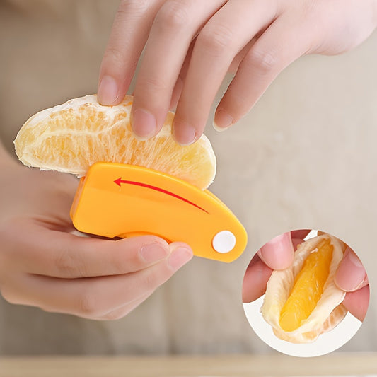 1/2 Stück Deluxe Klappbarer Orangen-Schäler - Einfach Zu Benutzen, Platzsparend, Kreatives Schneidewerkzeug Für Zitrusfrüchte, Gemüse Und Küchenutensilien - Kunststoff, Einfache Und Bequeme Gestaltung Für Zuhause Und R