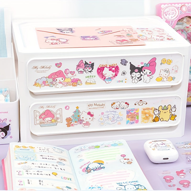 100pcs Sanrio Sticker Set - for Hello Kitty, for Kuromi, for My Melody,