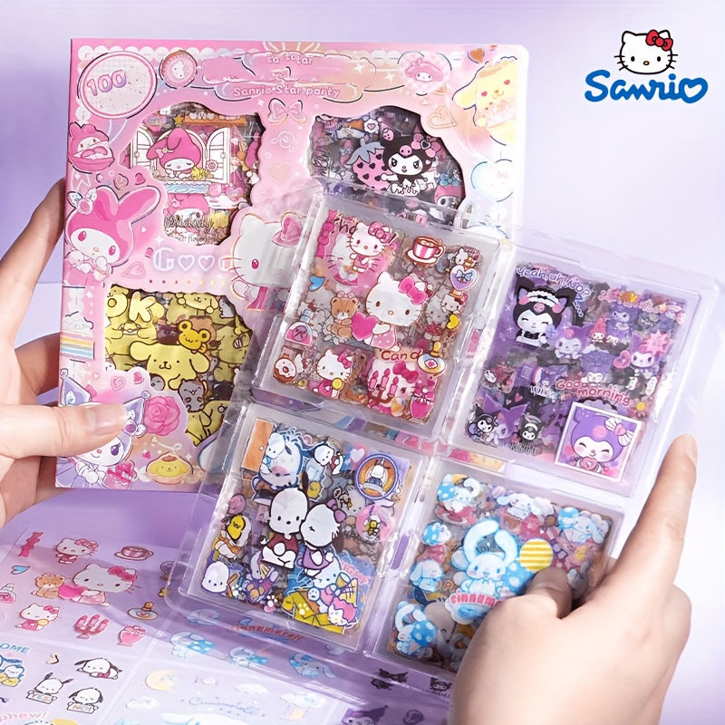 100pcs Sanrio Sticker Set - for Hello Kitty, for Kuromi, for My Melody,