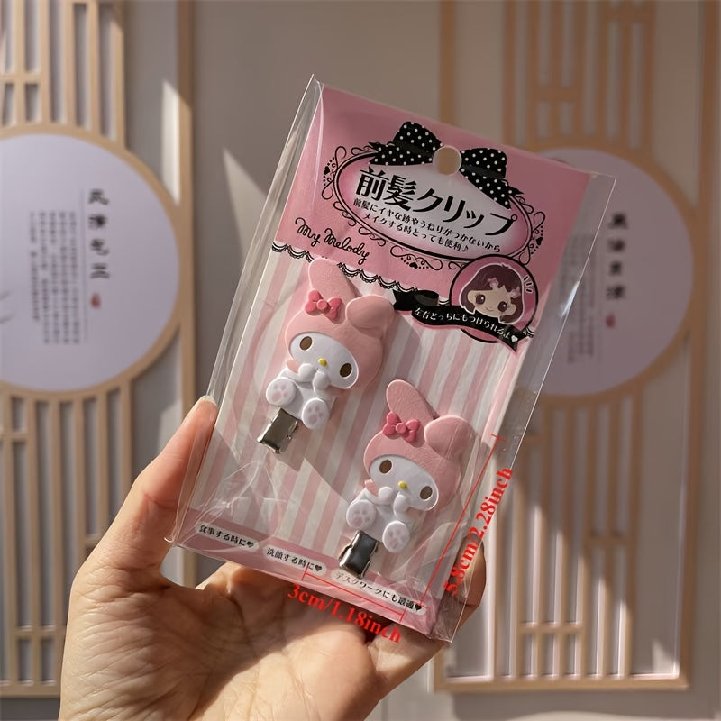 KT Cat Hairpin Bangs Side Clip Melody Cinnamon Dog Traceless Hairpin with Drill Hairpin