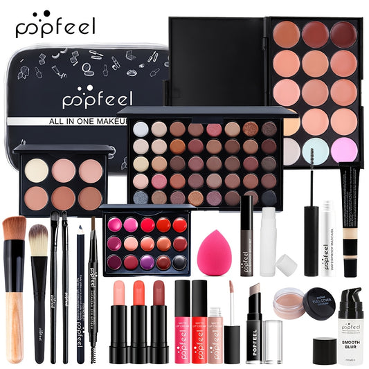 POPFEEL Eyeshadow Makeup Kit: Complete Set for Beginners,