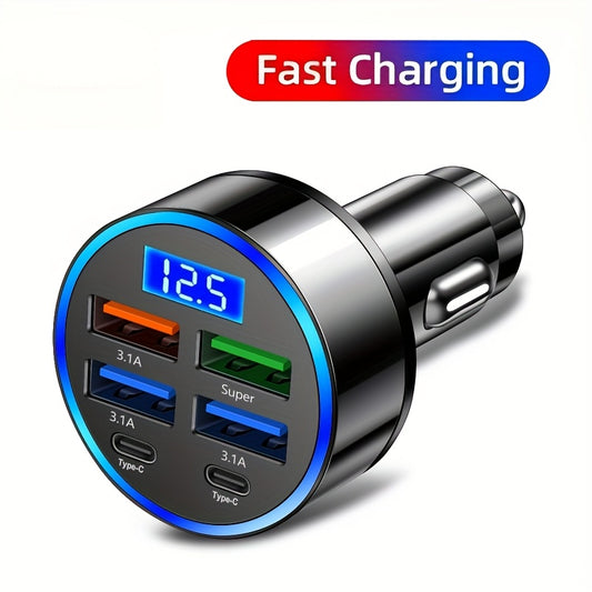 [Fast Car Charger] Fast Charging Universal Car Charger | QC3.0+3.1A, Dual PD, USB, Female to Male, Car Plug, ≤36V, One for All, with Car Adapter