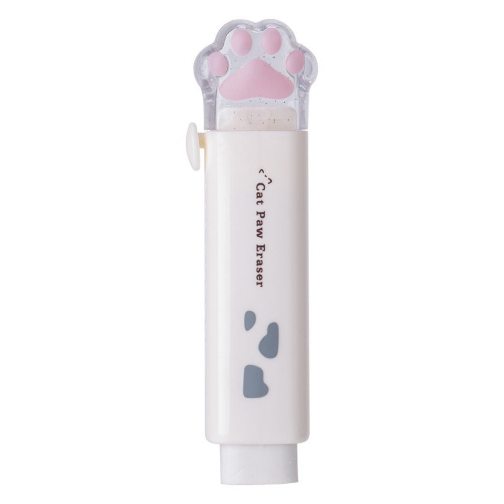 4pcs Cute Erasers, Retractable Eraser Kawaii Cat Paw Erasers for people,Rubber Push-Pull Eraser for Writing,Drawing Aesthetic Erasers for Office Supplies