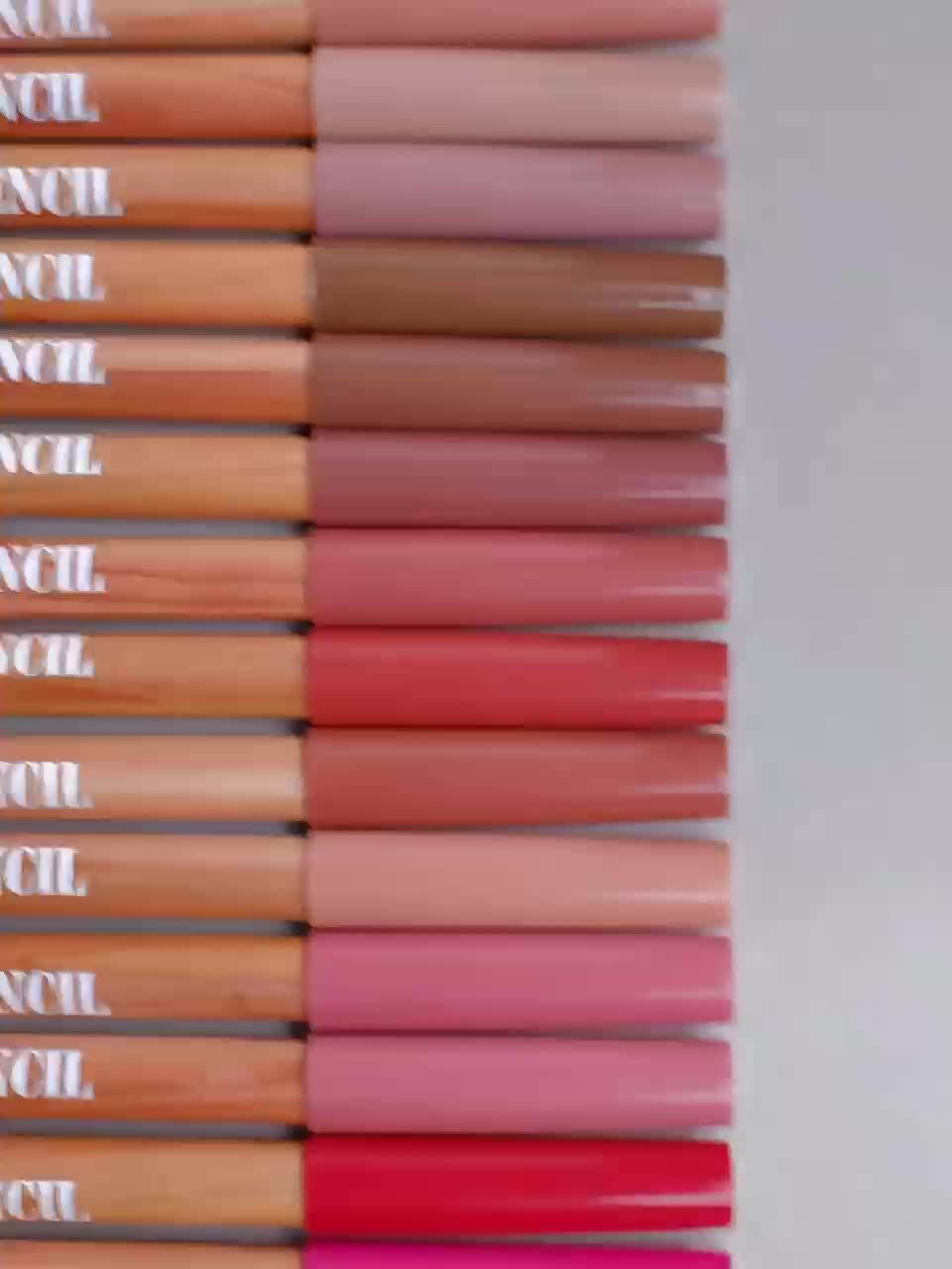 6pcs Velvet Matte Lip Liner Pencil.