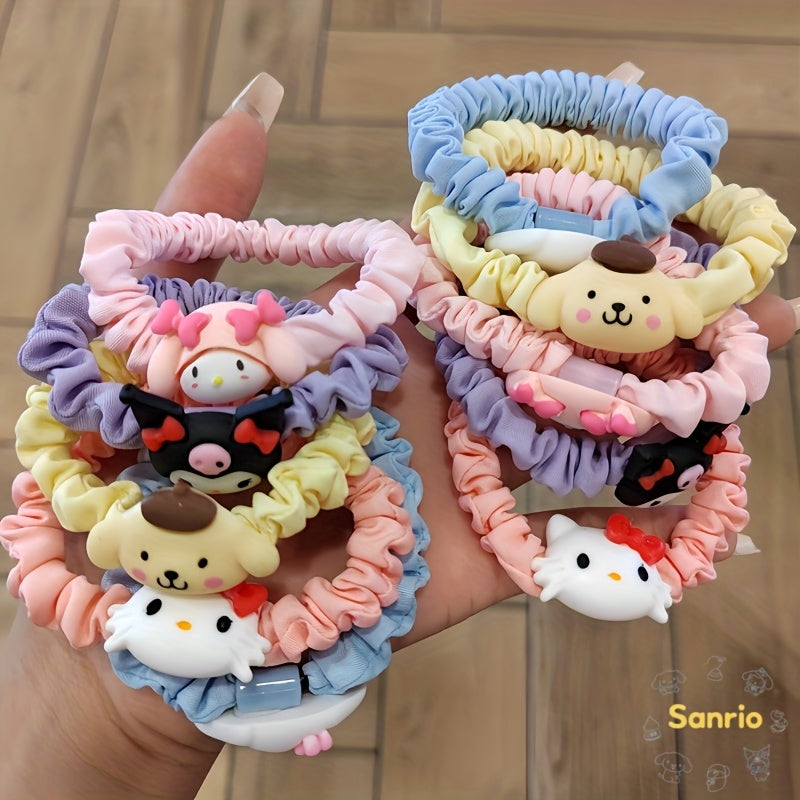10pcs Sanrio Cartoon Hair Ties