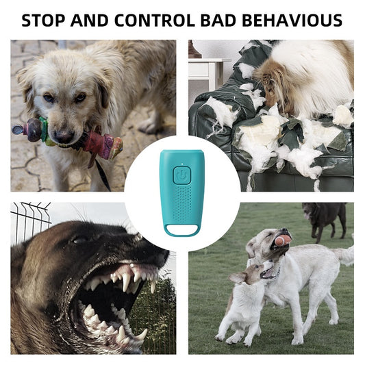 New Anti-Barking Device, Dog Barking Control System, Rechargeable Ultrasonic Dog Barking Deterrent, Suitable for Humans And Dogs, Portable for Indoor And Outdoor Use (Blue)