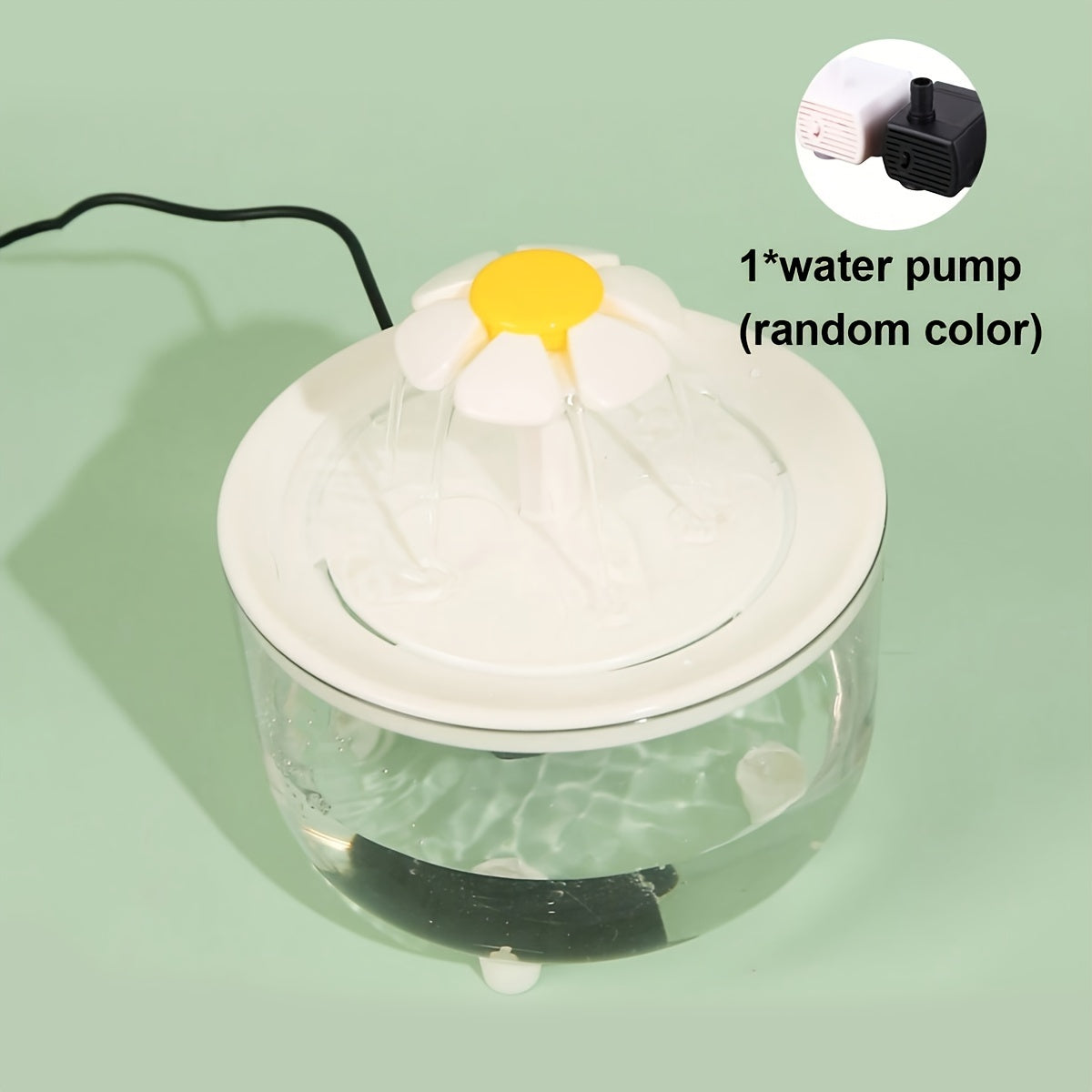 [1pc Quiet Fountain] 1pc Whisper Quiet Pet Water Fountain, 1.5L Usb-Powered | Automatic Circulation, Easy Clean Design for Cats & Small Pets, No Battery Required