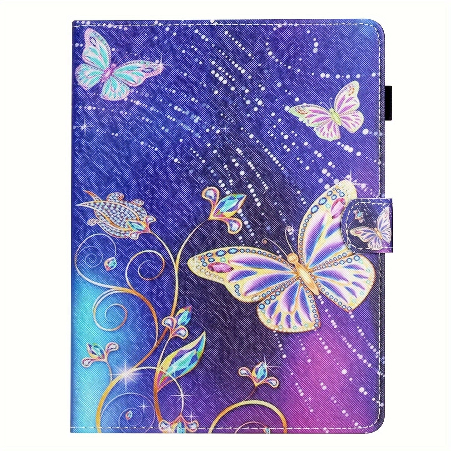 Faux Leather 10.1-Inch Universal Tablet Case - Magnetic Closure, Portable Folding Stand Folio for 9.6-10.5" Android/iOS/Windows Tablets - Card Reader Slot, Travel-Friendly