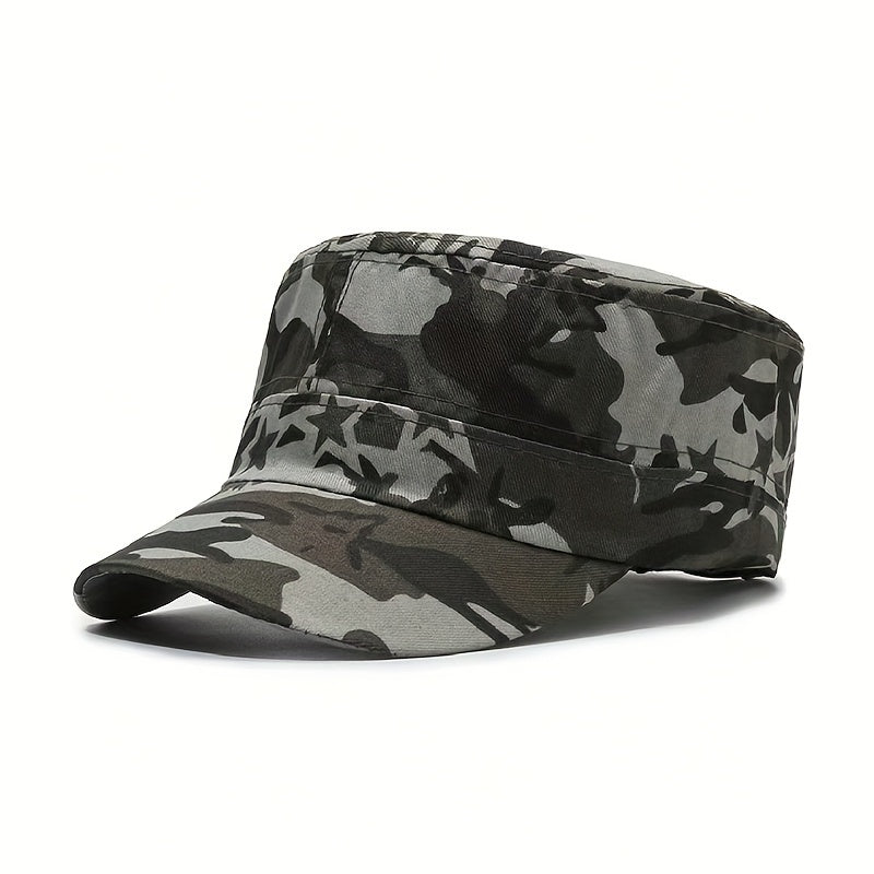 [Lightweight Hat] Lightweight Camouflage Baseball Cap - Sun Protection Flat Top Hat, 100% Polyester, Machine Washable, Ideal for Outdoor Sports & Tactical Use