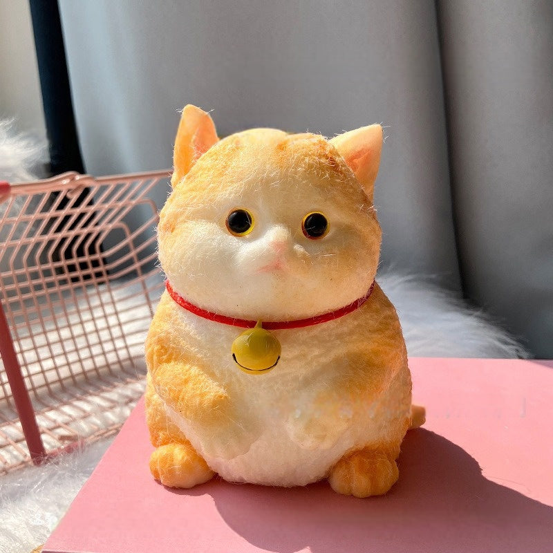 3.54x2.36inch/9x6cm Squishy toy is super cute, take a bite of a chubby big cat, squeeze and shape it with high beauty value. It is a handmade makeup simulation ornament and squeezing toy