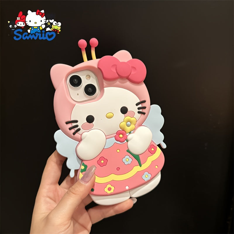 Hello Kitty Officially Licensed Cartoon Phone Case - Full Silicone Soft Shell for iPhone 15/14/13/12/11/XS/XR/X Plus Pro Max Mini