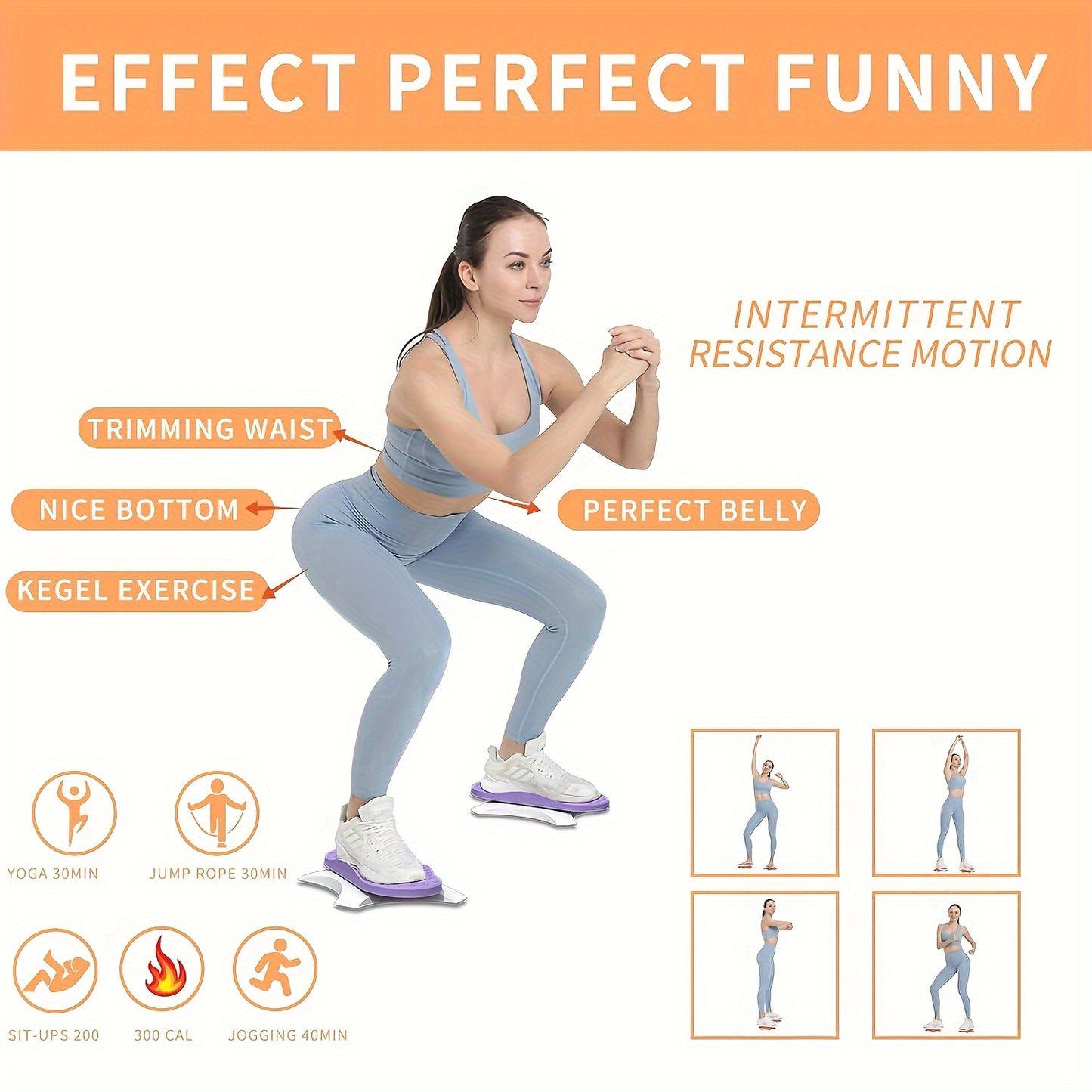 High-Intensity Waist Slimming Machine - A Pair of Split Twisting Discs, Easy and Silent Exercise at Home for Weight Loss and Muscle Shaping