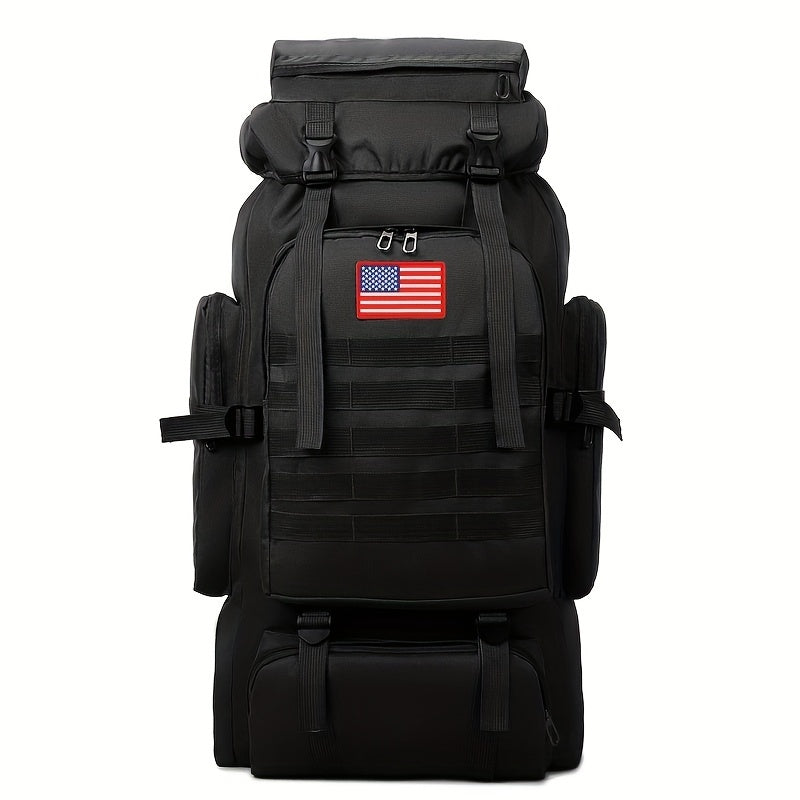 80L Hiking Backpack - Durable Oxford, Adjustable Straps, Multiple Compartments | Ideal for Outdoor Adventures, Camping, Travel