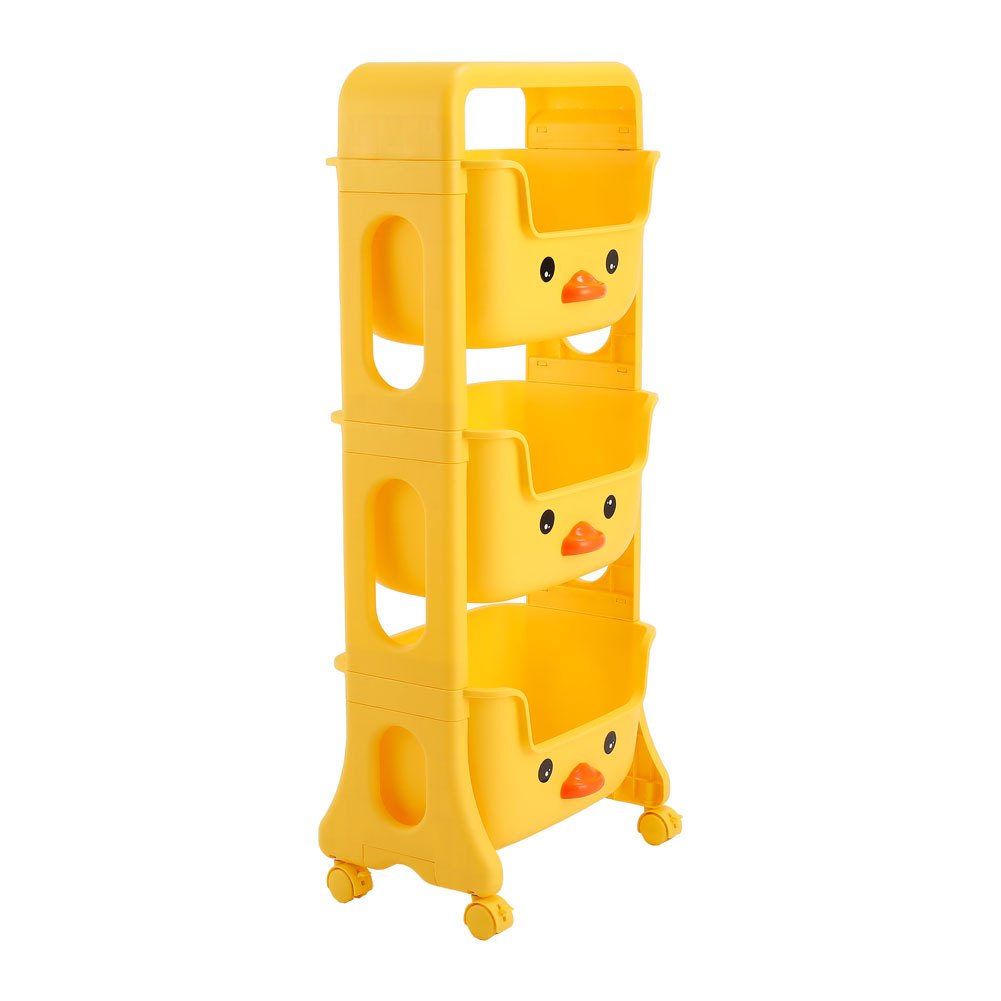 Three-layer Small Yellow Duck Storage Shelf