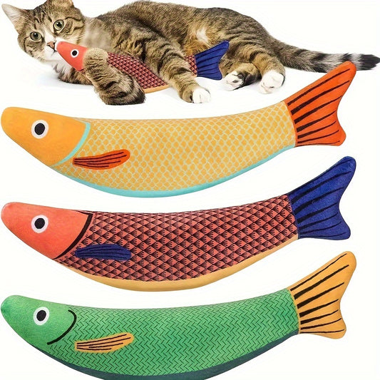 Crinkle Cat Fish Toy, Interactive Kicker, 1/2pcs Set