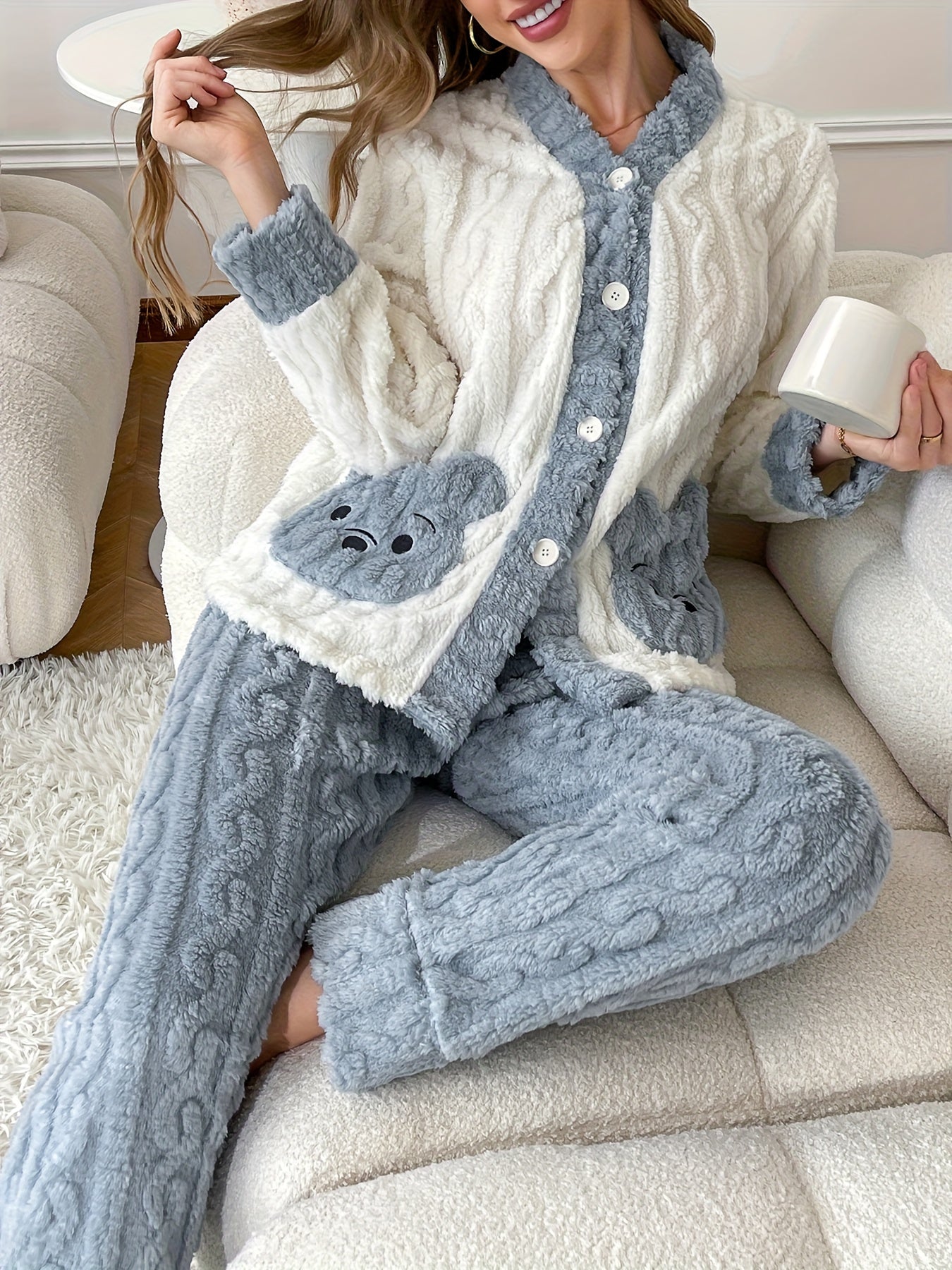 Autumn/Winter New 's Pajama Set, Long Sleeve & Legs