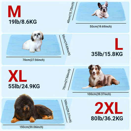 [2025 UPGRADED ICE-COOl MODEL] Summer Pet Cooling Mat Pad And Sleeping Pad Bed for Cat & Dog - Sweat Absorbent Surface - Keeps your pets cool and comfortable all summer long - Suitable for Small, Medium, and Large Cats & Dogs