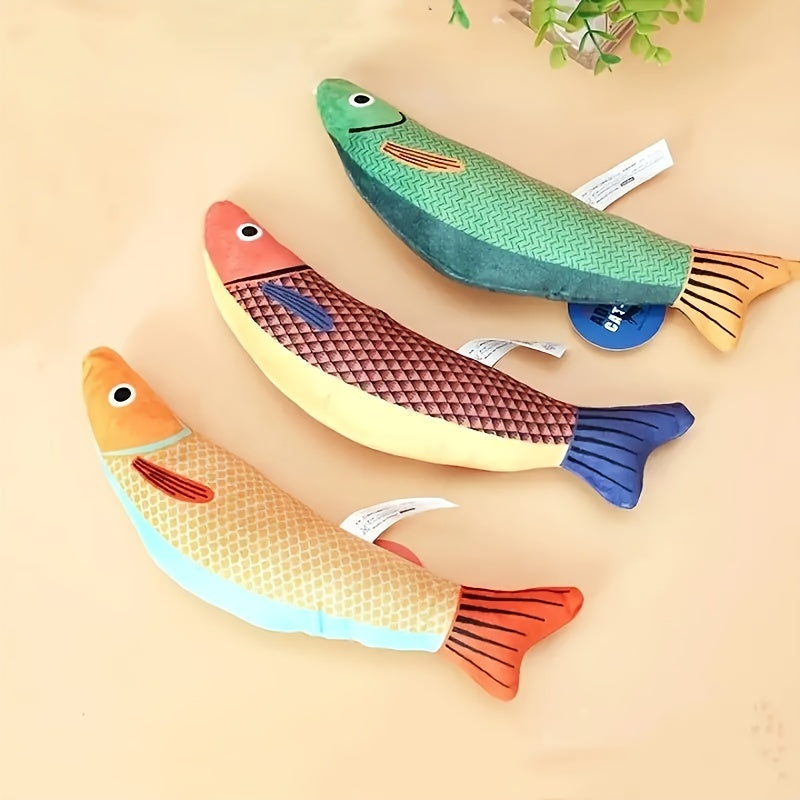 Crinkle Cat Fish Toy, Interactive Kicker, 1/2pcs Set