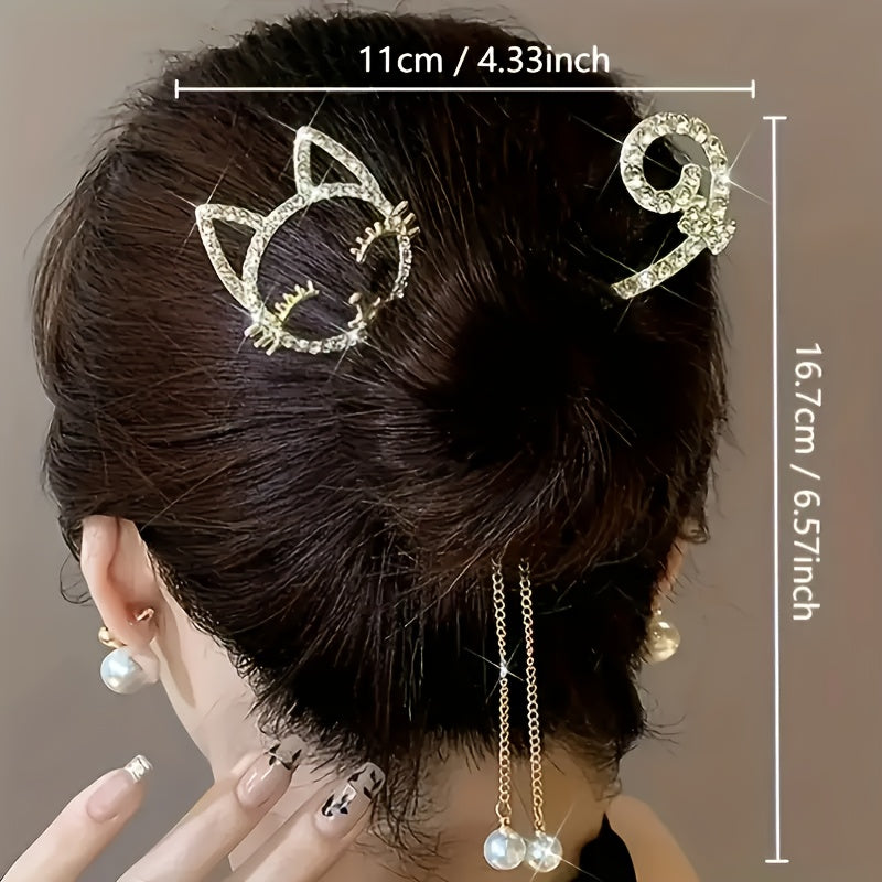 6pcs Creative Animal Design Metal Hair Clip Set, Stylish and Cute Hair Accessories for Everyday Use, Parties, or Gifts – Elegant Hairstyle Clips