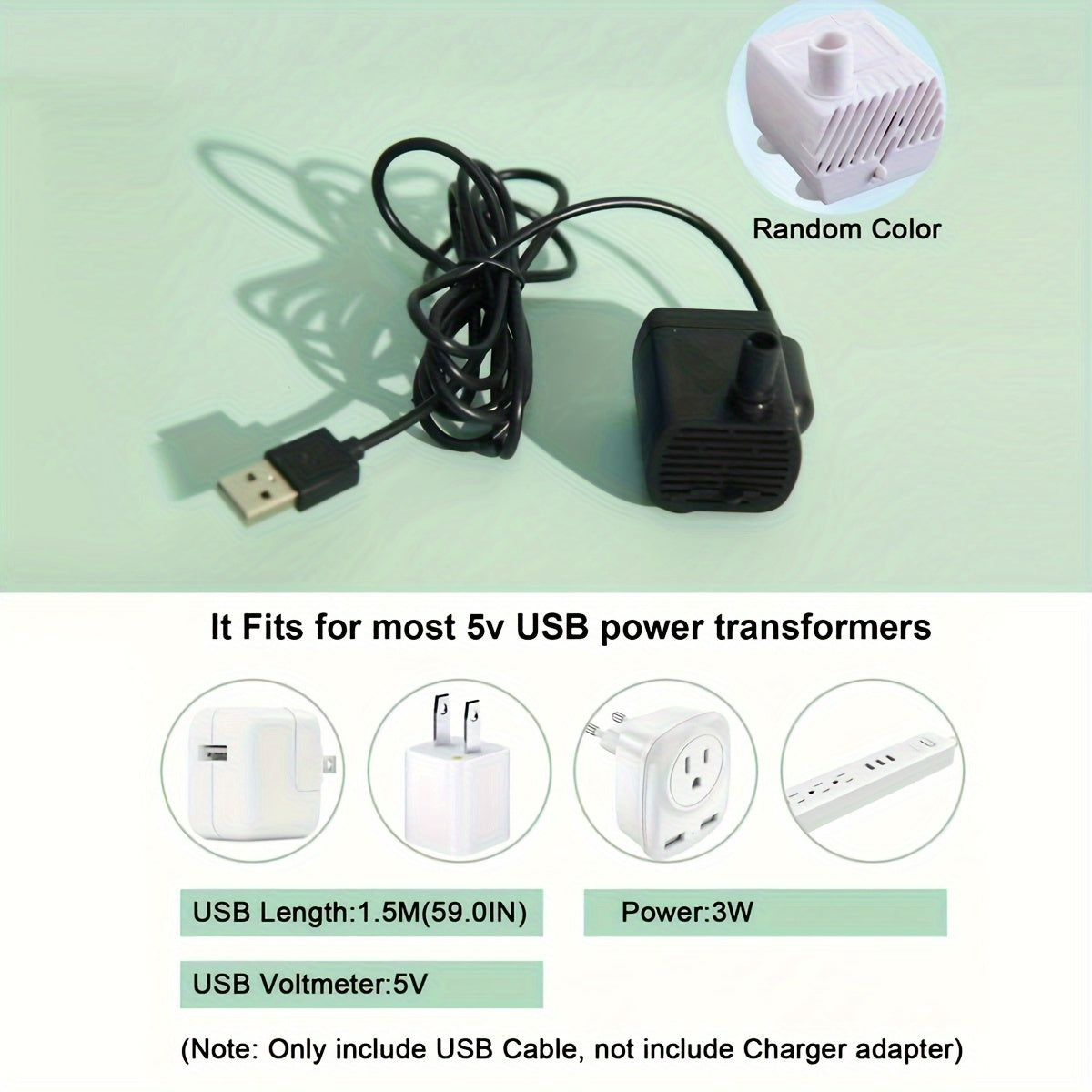 [1pc Quiet Fountain] 1pc Whisper Quiet Pet Water Fountain, 1.5L Usb-Powered | Automatic Circulation, Easy Clean Design for Cats & Small Pets, No Battery Required